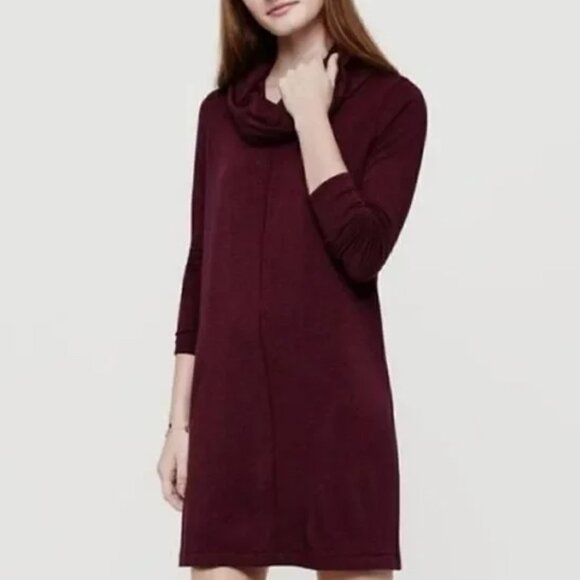 Lou & Grey Cowl Neck Sweater Dress S - Picture 1 of 14